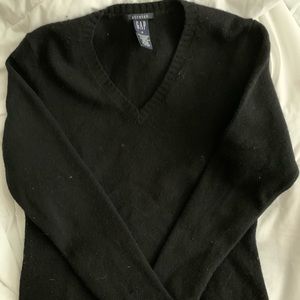 Lambs wool V-neck sweater.